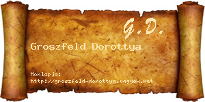 Groszfeld Dorottya névjegykártya